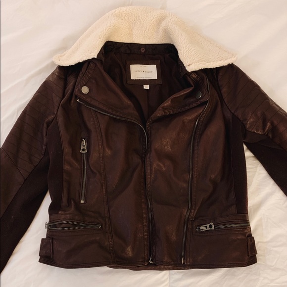 lucky brand sherpa moto jacket